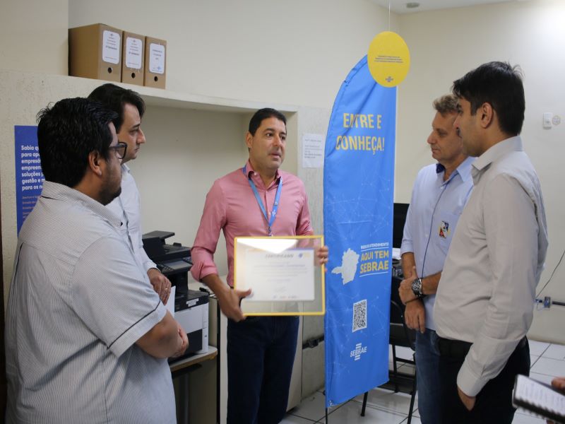 Sala Mineira do Empreendedor de Fabriciano recebe certificação do Sebrae por desempenho