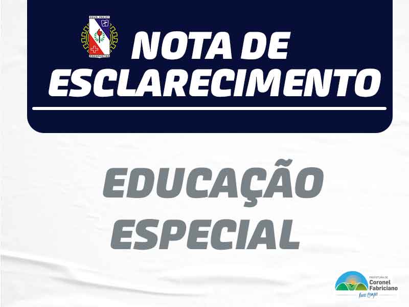 Nota de esclarecimento sobre não-retorno das aulas presenciais para alunos da Educação Especial