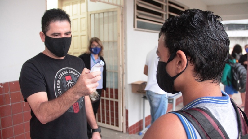 Protocolo rígido garante segurança na volta às aulas nas escolas municipais em Fabriciano