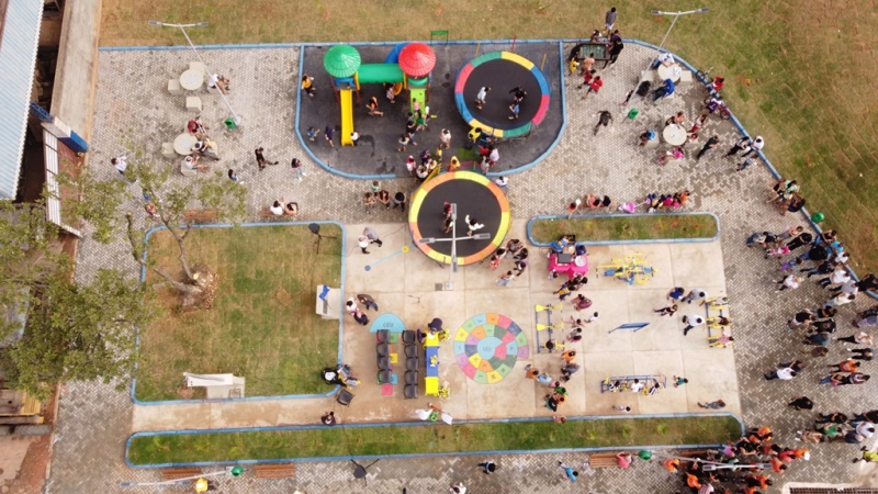Comunidade do Caladinho de Cima ganha nova Praça com Academia ao ar livre e playground