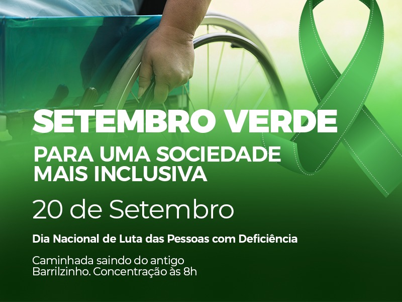 Caminhada lembra o Dia Nacional da Luta das Pessoas com Deficiência