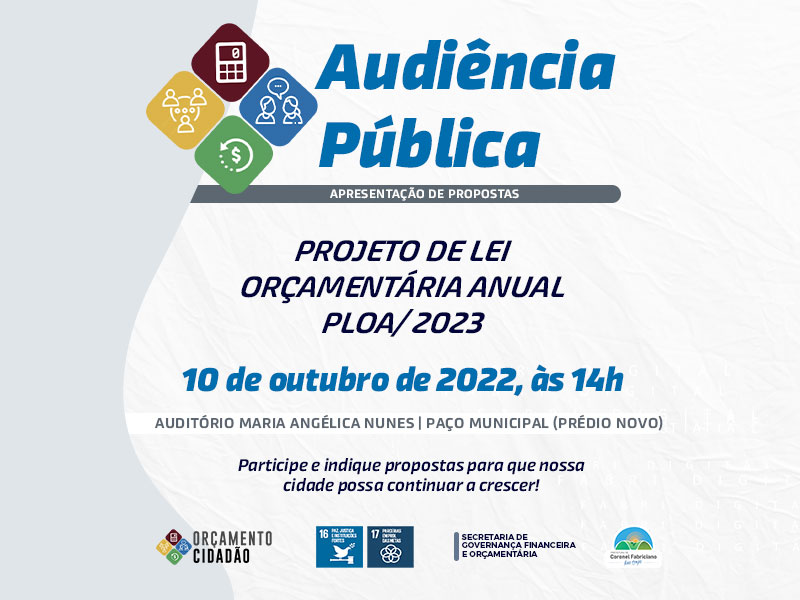 Prefeitura de Fabriciano apresenta, em audiência pública, proposta de Peça Orçamentária para 2023
