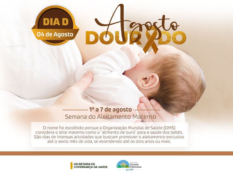 Unidades de Saúde de Fabriciano promovem campanha Agosto Dourado de incentivo ao aleitamento materno