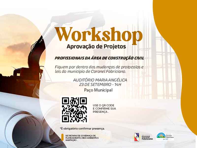 Profissionais da construção civil participam de Workshop sobre aprovação de projetos em Fabriciano