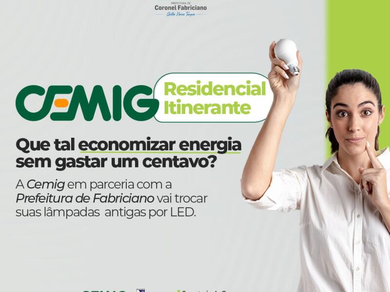 Fabriciano recebe programa da Cemig para troca gratuita de lâmpadas residenciais