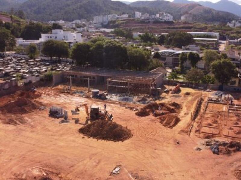 Obras de modernização e ampliação do Cemitério Municipal Sr. do Bonfim avançam em Fabriciano